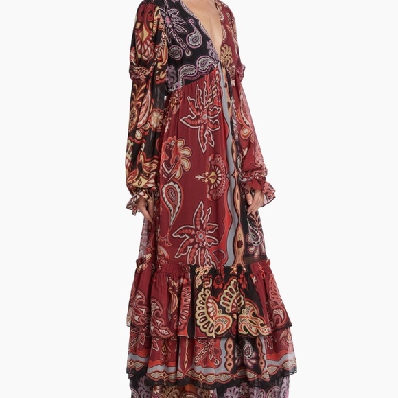 FARM RIO, Sweet Mermaids Paisley Maxi BOHO Dress. NEW with tags! - Picture 3 of 5